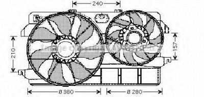 AVA QUALITY COOLING fd7535 -  Вентилятор, охлаждение двигателя